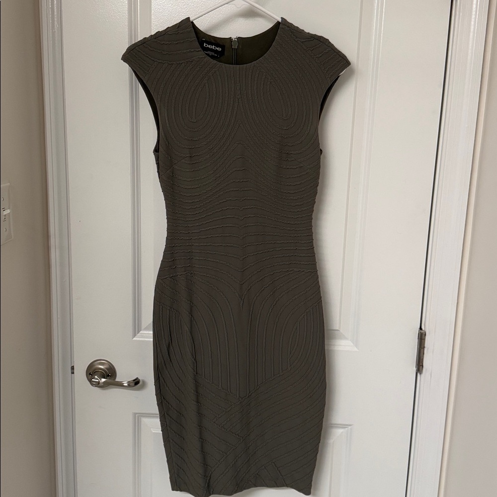 Bebe Elegant Olive Midi Dress